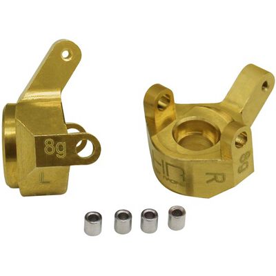 Brass Front Left & Right Steering Knuckles: SCX24 Brass Front Left & Right Steering Knuckles: SCX24
