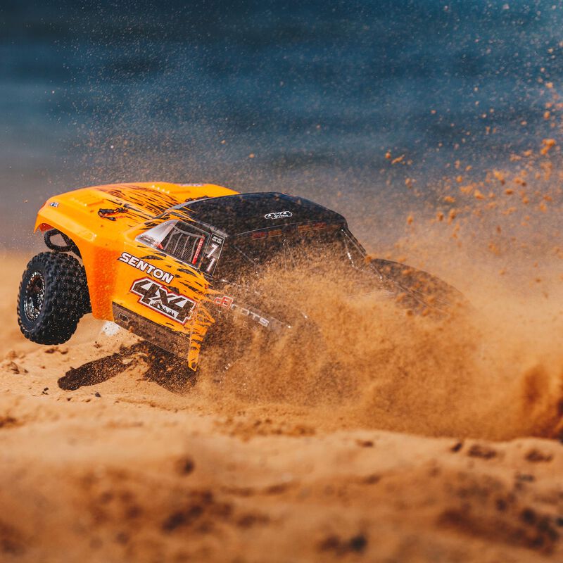1/10 SENTON 3S BLX 4WD Brushless Short Course Truck with Spektrum RTR, Orange/Black