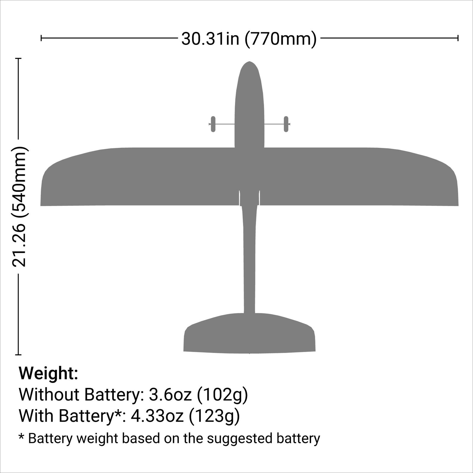 Fusoliera Di Ricambio HobbyZone Mini Aeroscout - HBZ5701 - Nuova In Scatola