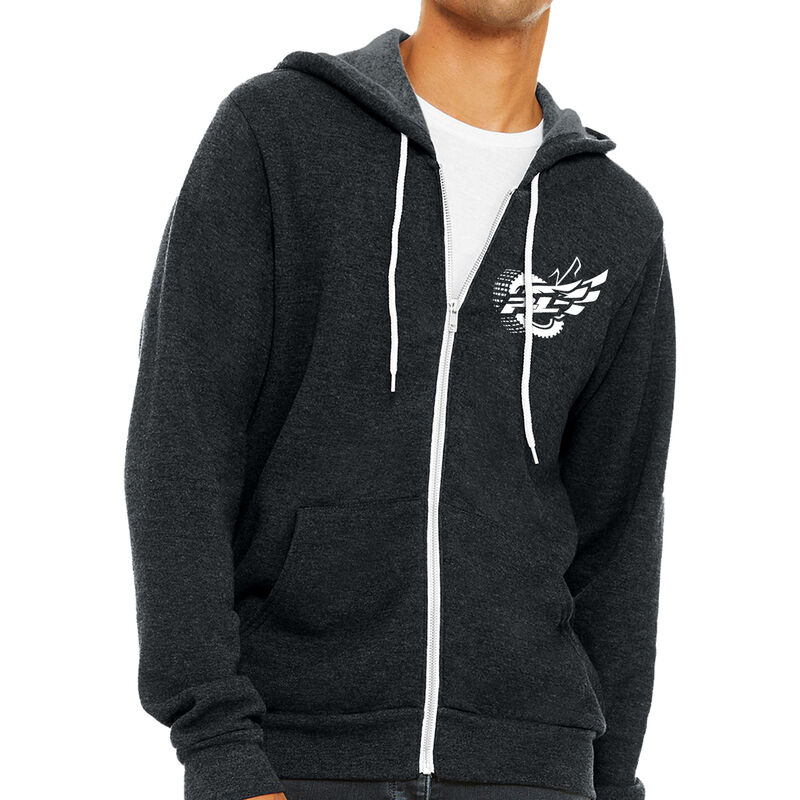 Pro-Line Wings Gray Zip-Up Hoodie, Small