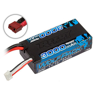 11.1V 3000mAh 3S 30C Reedy Wolfpack Shorty LiPo Battery: T-Plug 11.1V 3000mAh 3S 30C Reedy Wolfpack Shorty LiPo Battery: T-Plug