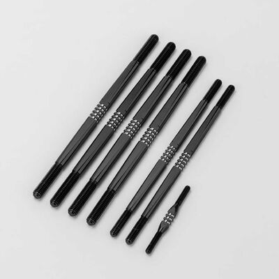 Tekno NT48 2.0 Fin Titanium turnbuckle set, stealth black - 7pc Tekno NT48 2.0 Fin Titanium turnbuckle set, stealth black - 7pc