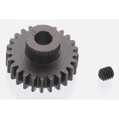 Extra Hard 25 Tooth Blackened Steel 32p Pinion, 5mm Extra Hard 25 Tooth Blackened Steel 32p Pinion, 5mm
