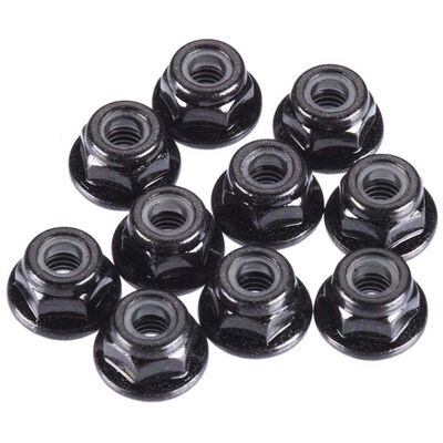 Locknut M4 Flanged Black Serrated (10) Locknut M4 Flanged Black Serrated (10)