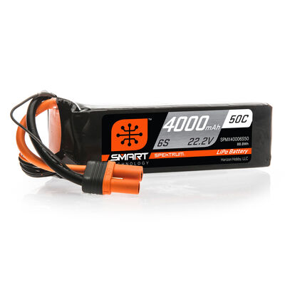 22.2V 4000mAh 6S 50C Smart LiPo Battery: IC5 22.2V 4000mAh 6S 50C Smart LiPo Battery: IC5