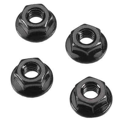 Serrated Flange Wheel Nut 4mm (4) Serrated Flange Wheel Nut 4mm (4)