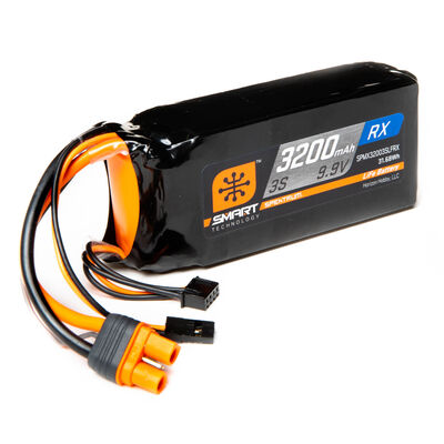 9.9V 3200mAh 3S 15C Smart LiFe ECU Battery: Universal Receiver, IC3 9.9V 3200mAh 3S 15C Smart LiFe ECU Battery: Universal Receiver, IC3
