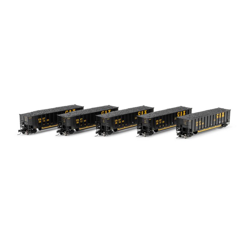 Athearn N ATH Bethgon Coalporter w/Coal Load, CSXT #381530/381703/381793/381849/381883 (5)