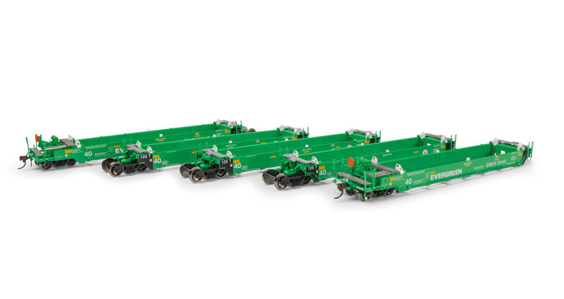 Athearn HO ATH Gunderson Maxi-I Well Cars (5), EMCX #73142
