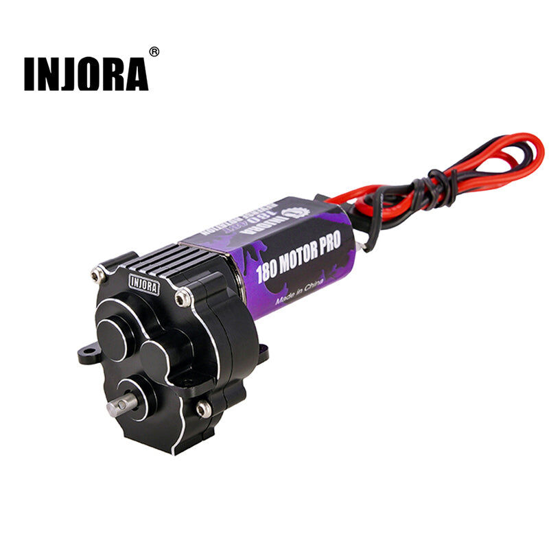 INJORA 59% Underdrive Complete Transmission w/ 180 Brushed Motor, 1/18 Traxxas TRX-4M