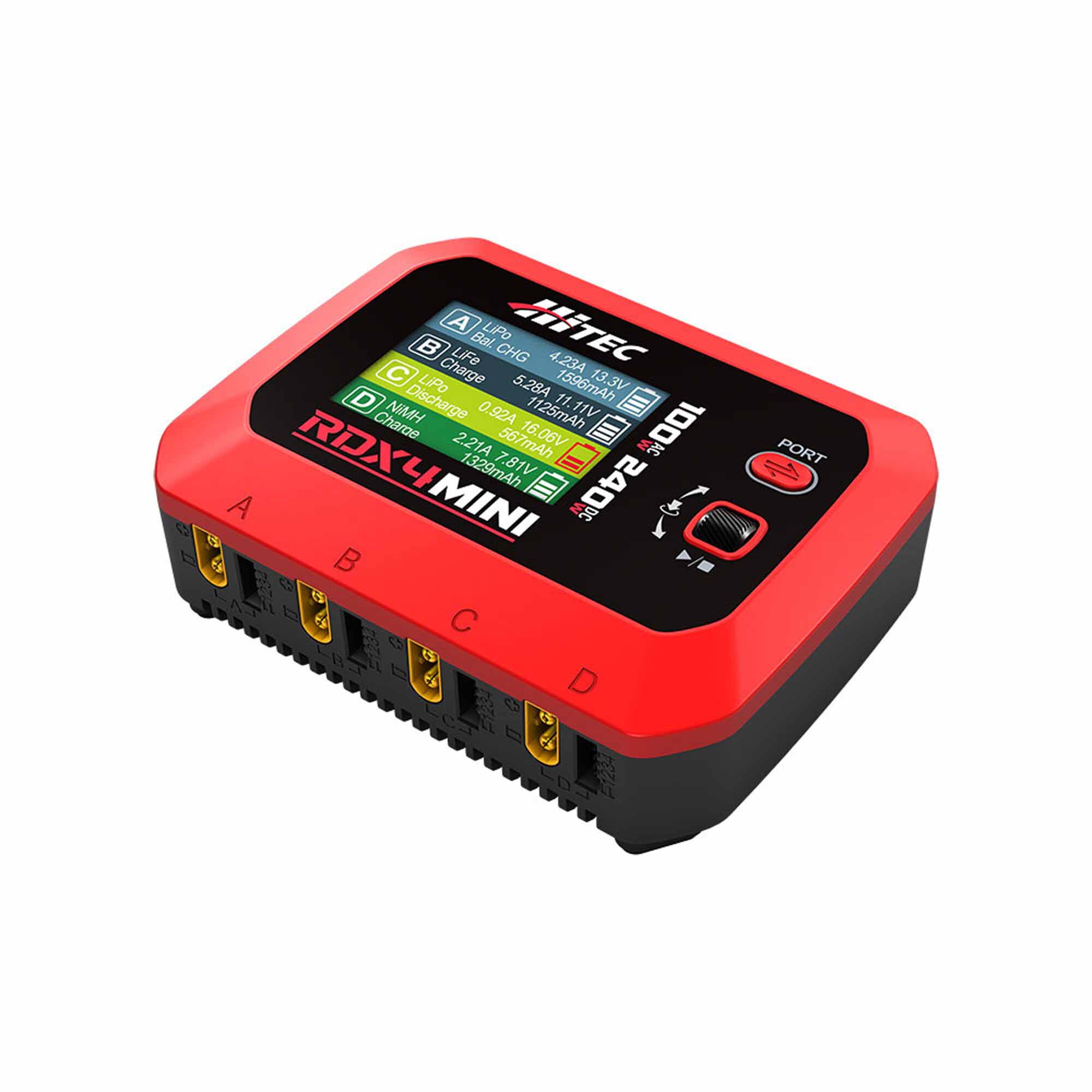Hitec RCD Inc RDX4 Mini 240W DC 100W AC Battery Charger (1-4S