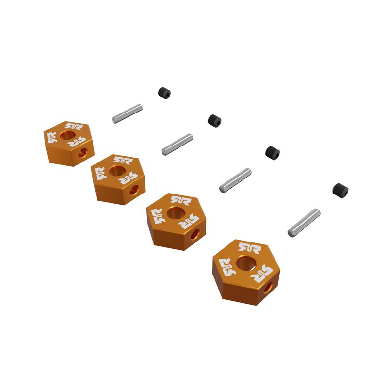 ARRMA 12mm Wheel Hex Set, Metal, Orange (4pcs)