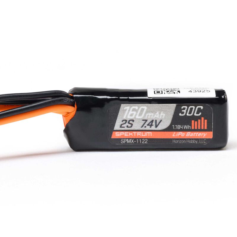 Spektrum Accessories 7.4V 160mAh 2S 30C LiPo Battery: PH2.0 | Horizon Hobby