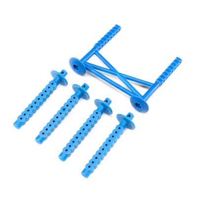 Rear Body Support and Body Posts, Blue: LMT Rear Body Support and Body Posts, Blue: LMT