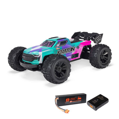 1/16 MINI KRATON 3S DSC 4X4 RTR Brushless Speed Truck (Battery & Charger Included), Teal/Pink 1/16 MINI KRATON 3S DSC 4X4 RTR Brushless Speed Truck (Battery & Charger Included), Teal/Pink
