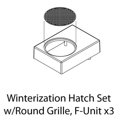 HO Winterization Hatch Set with Round Grille, F-Unit HO Winterization Hatch Set with Round Grille, F-Unit