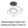 HO Winterization Hatch Set with Round Grille, F-Unit