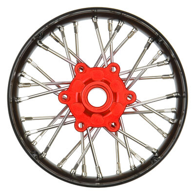 1/4 Pro-Spec Aluminum V2 Bead Front Wheel Black/Red (1): Promoto-SM 1/4 Pro-Spec Aluminum V2 Bead Front Wheel Black/Red (1): Promoto-SM