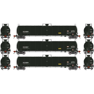 N UTC 33K LPG Tank Car- Early, ROCX Primed For Grime #8029/8034/8038 (3) N UTC 33K LPG Tank Car- Early, ROCX Primed For Grime #8029/8034/8038 (3)