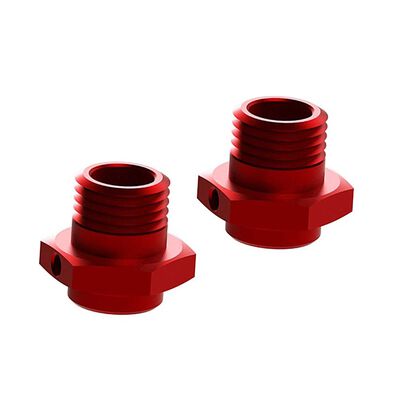 Wheel Hex Aluminum 17mm (16.5mm Thick) Red (2) Wheel Hex Aluminum 17mm (16.5mm Thick) Red (2)