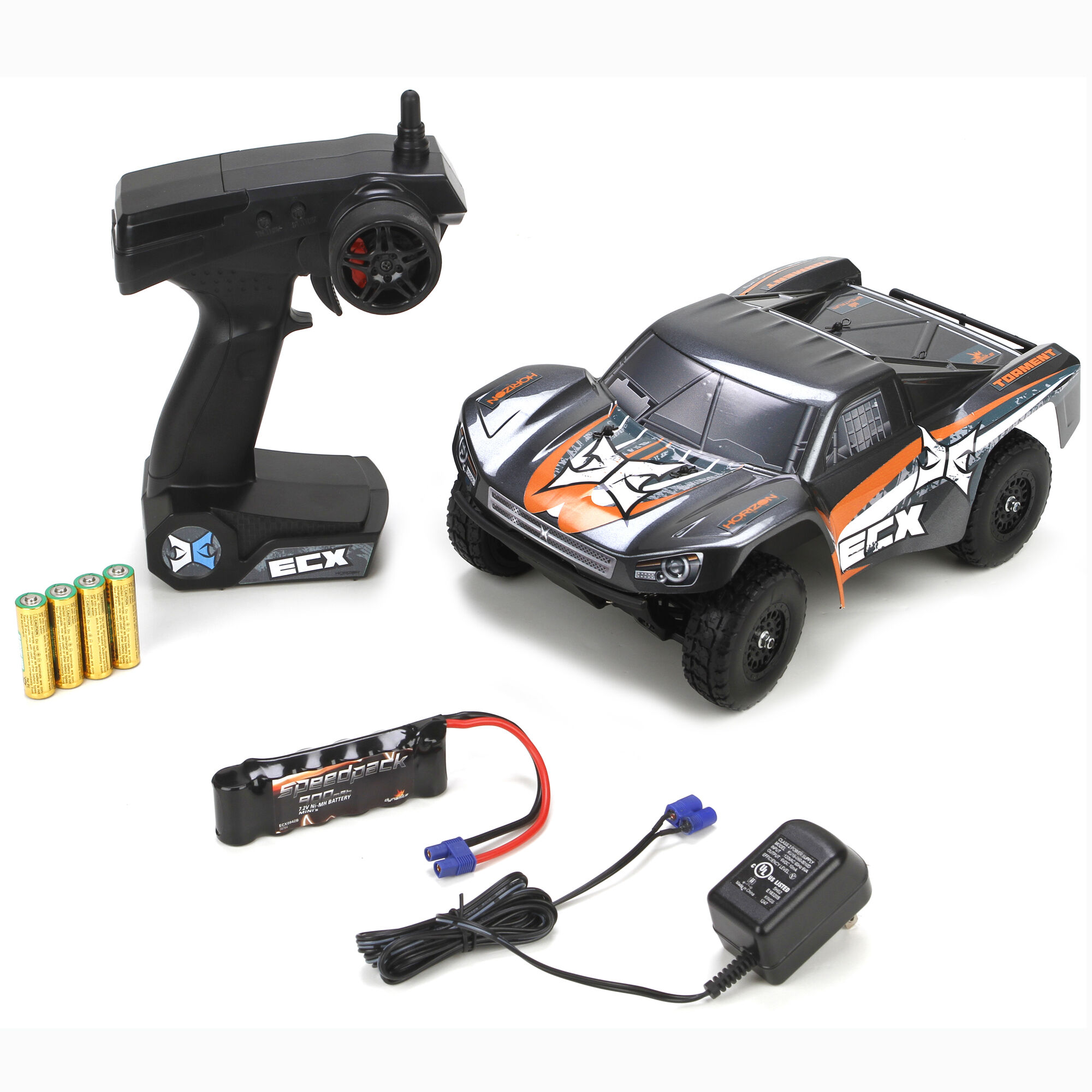 ECX 1 18 Torment 4WD SCT RTR Gray Orange Horizon Hobby