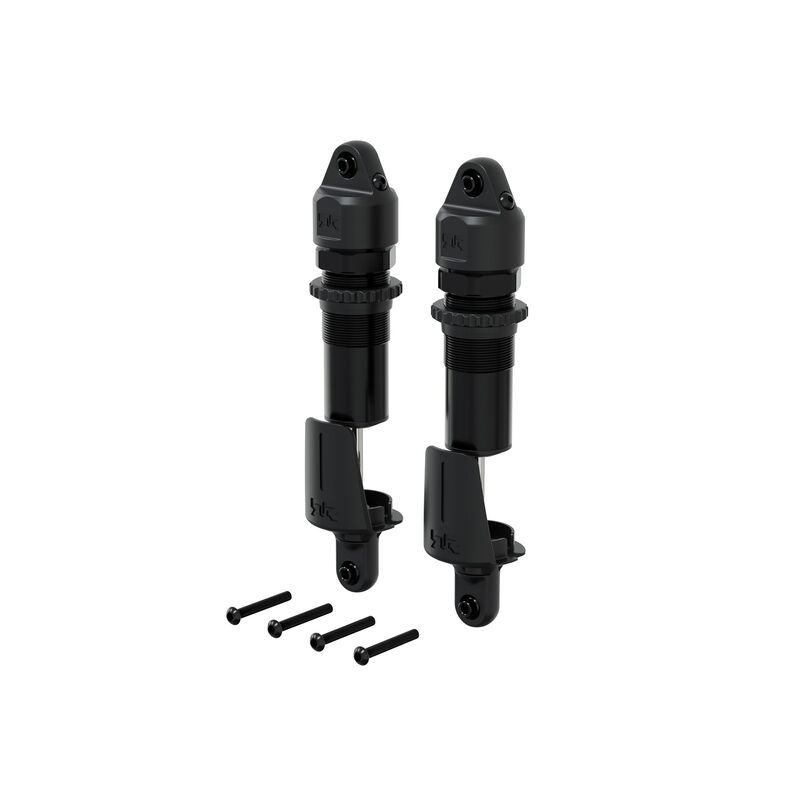 ARRMA Shock Set (Front), Alloy, 15mm Bore, 143.5mm Length, 4x1.9mm Piston, 1300cSt Oil, Black ARRMA Shock Set (Front), Alloy, 15mm Bore, 143.5mm Length, 4x1.9mm Piston, 1300cSt Oil, Black