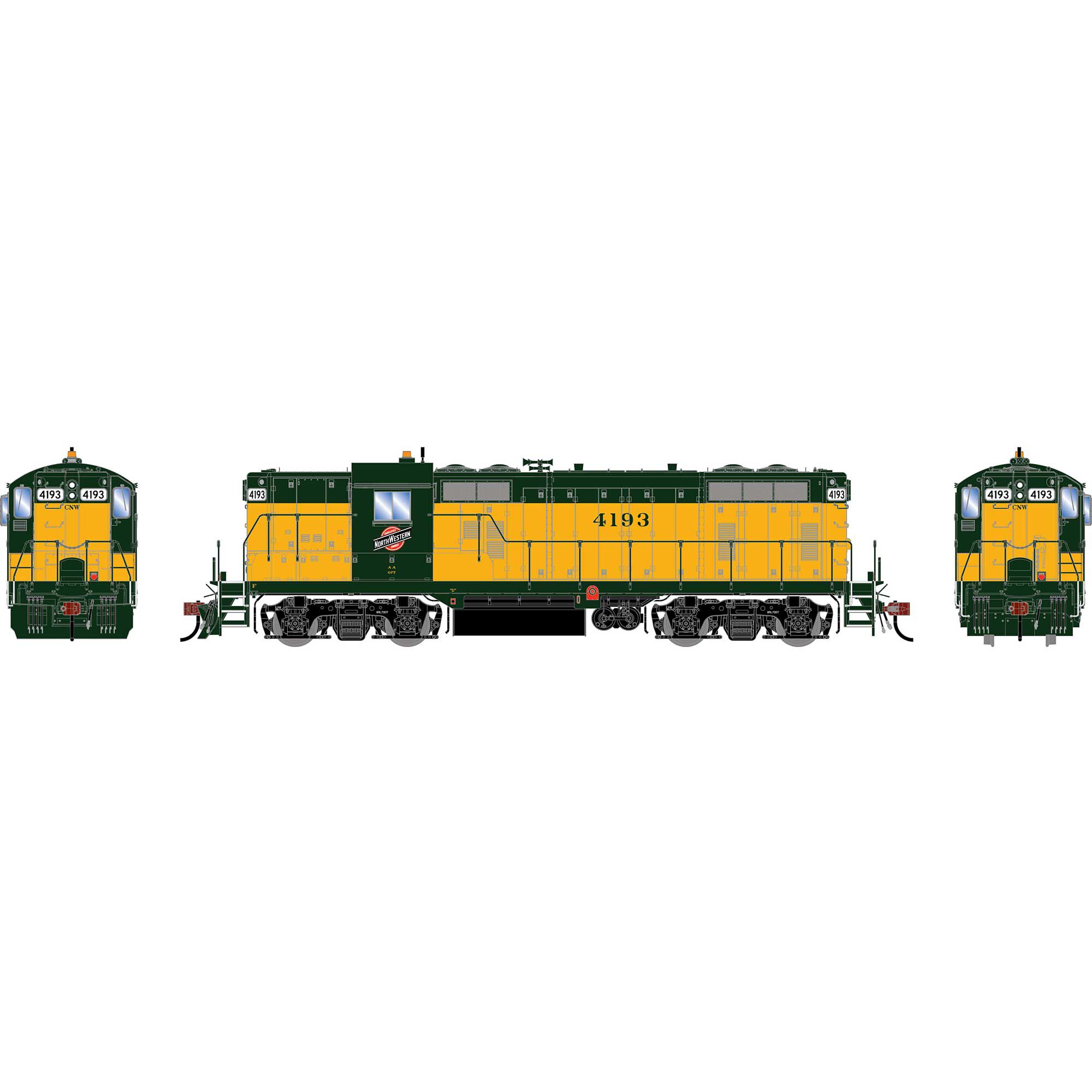 Athearn Genesis Athearn Genesis HO GP7R Locomotive, CNW #4193