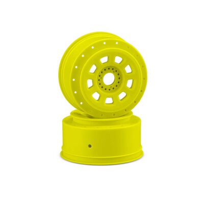9-shot 17mm Hex SCT Tire Wheels, Yellow (2) 9-shot 17mm Hex SCT Tire Wheels, Yellow (2)