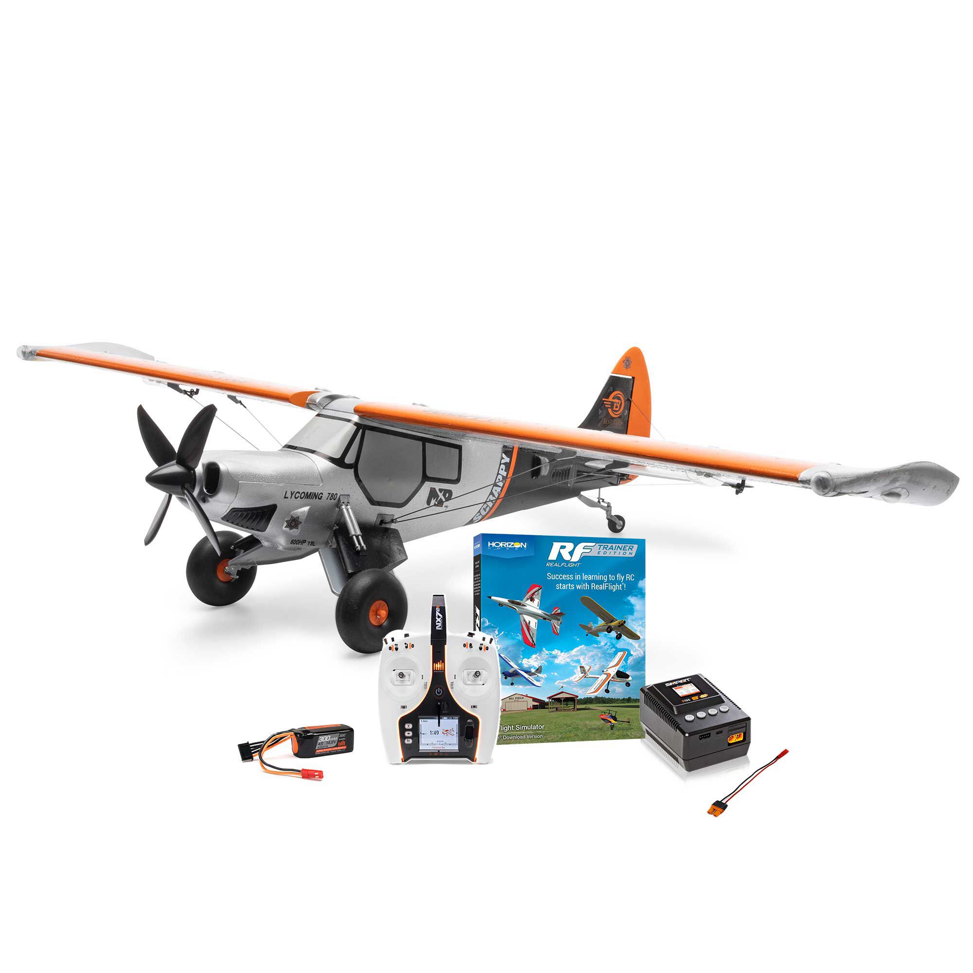 E-flite Micro Scrappy 800mm BNF Basic Ultimate Combo | Horizon Hobby