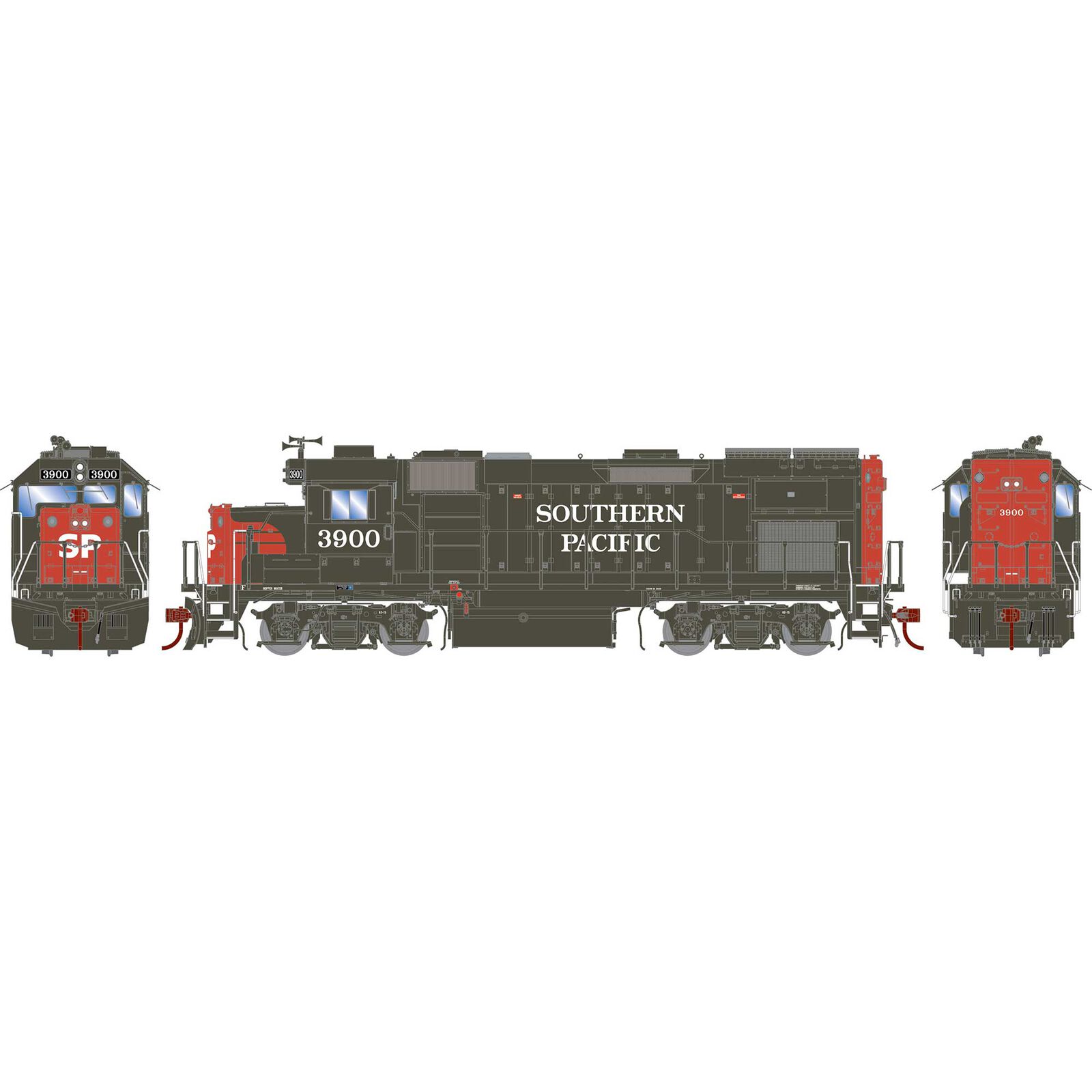 HO GP15T Locomotive, Southern Pacific #3900