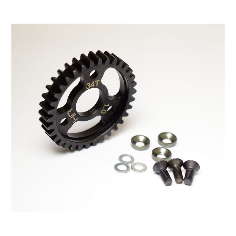 Steel Spur Gear 34T 1.0 Mod: Traxxas Revo 3.3, Slayer Pro