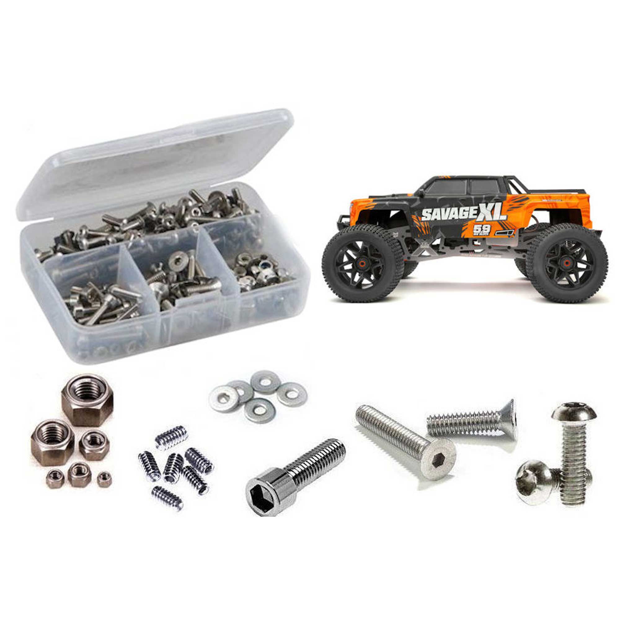 HPI サベージ バレットプルーフ焼結デフベベルギヤ セット RC Screwz Stainless Steel Screw Kit, 1/8 HPI Savage XL 5.9