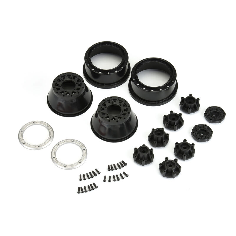 1/10 Raid Bead-Loc Fr/Rr 2.2"/3.0" 12 �� 14mm SC �� (2) Silvr/Blk