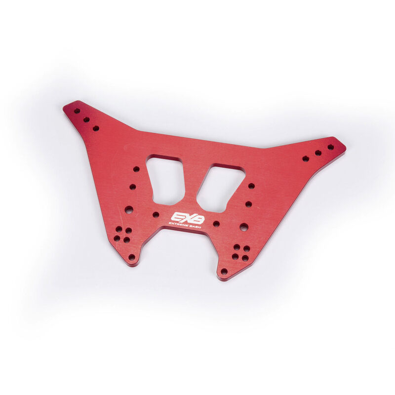 Rear Shock Tower, CNC 7075 T6 Aluminum, Light Red Rear Shock Tower, CNC 7075 T6 Aluminum, Light Red