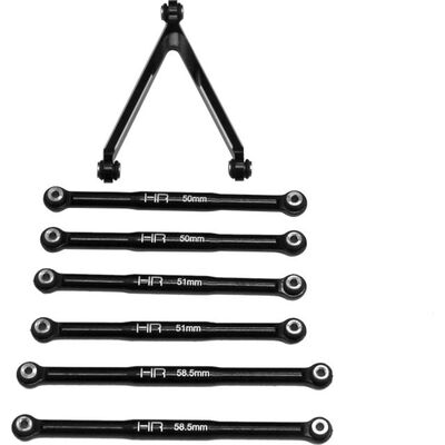 Aluminum Link Set for 5.26 (133.7mm) Wheelbase: SCX24 C10, JLU, Bronco Aluminum Link Set for 5.26 (133.7mm) Wheelbase: SCX24 C10, JLU, Bronco