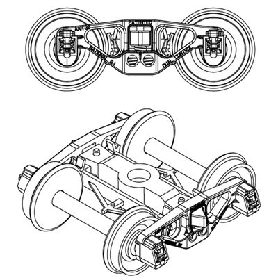 HO 70-Ton National B-1 Truck (2Pr) HO 70-Ton National B-1 Truck (2Pr)