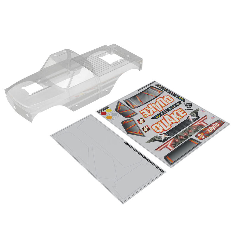 ARRMA 1/8 QUAKE 4S Brushless Clear Trimmed Body