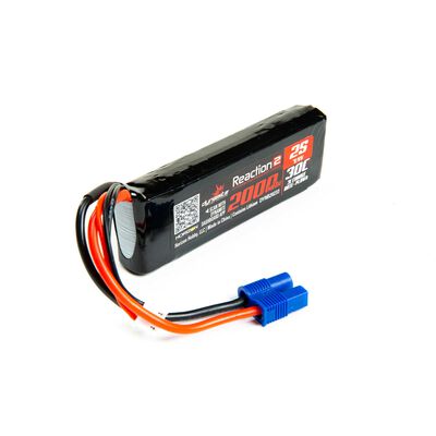 7.4V 2000mAh 2S 30C Reaction 2.0 LiPo Battery: EC3 7.4V 2000mAh 2S 30C Reaction 2.0 LiPo Battery: EC3