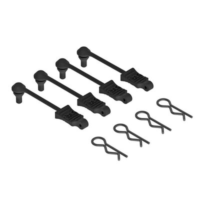 Body Clip Retainer 1/10 Scale Black (4) Body Clip Retainer 1/10 Scale Black (4)