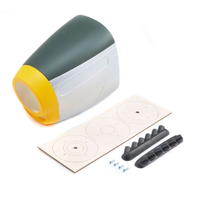 Cowling with Exhausts: P-51D Mustang 20cc Cowling with Exhausts: P-51D Mustang 20cc