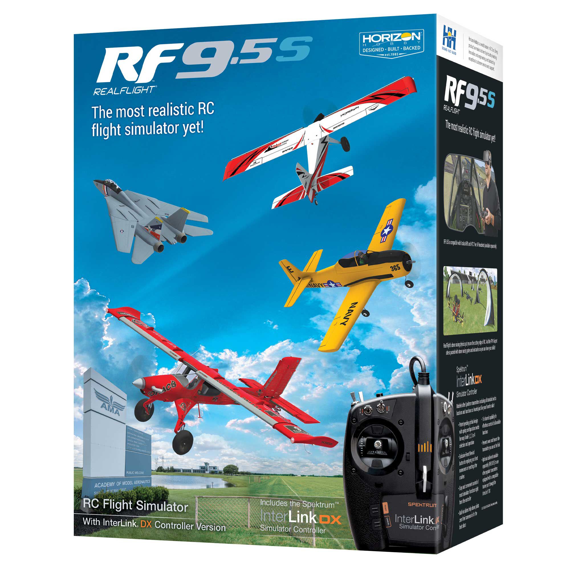 RealFlight 9.5 RC Flight Simulator with Spektrum InterLink DA Controller.RFL1200 
