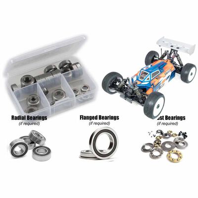 Rubber Shielded Bearing Kit, 1/8 Tekno EB48 2.2 Rubber Shielded Bearing Kit, 1/8 Tekno EB48 2.2