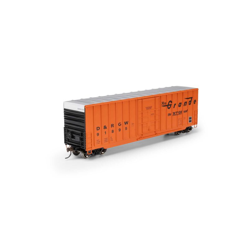 Roundhouse HO 50' Exterior Post High Cube Plug Door Box Car, DRGW #91895