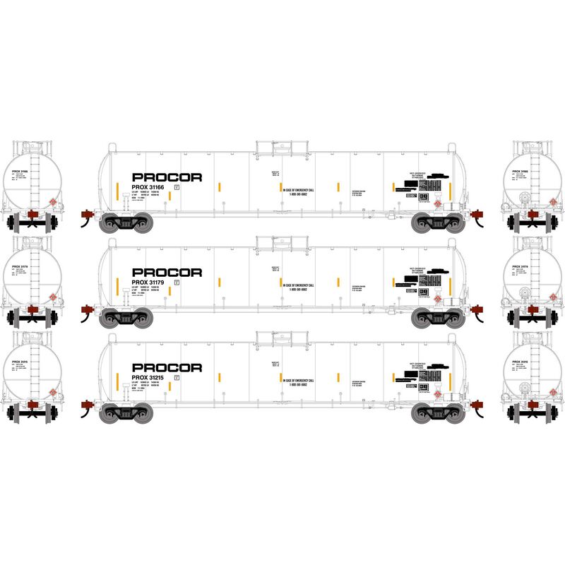 N GEN UTC 33K LPG Tank Car, PROX #31166/31179/31215 (3)