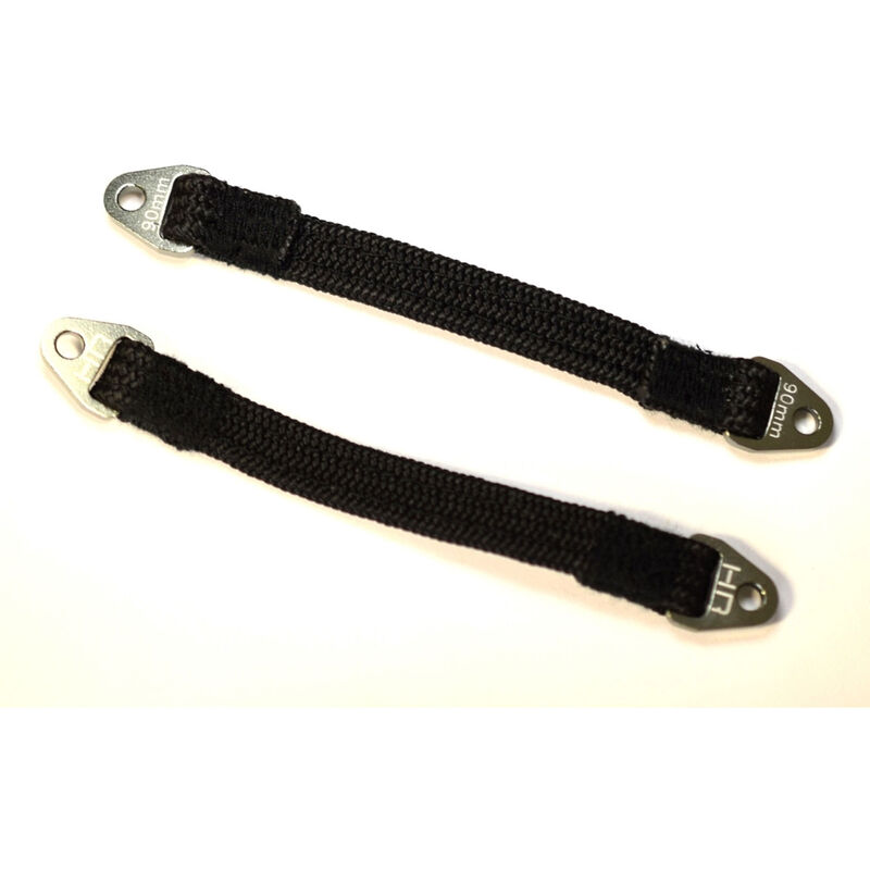 Suspension Travel Limit Straps 90mm, Gun Metal (2)