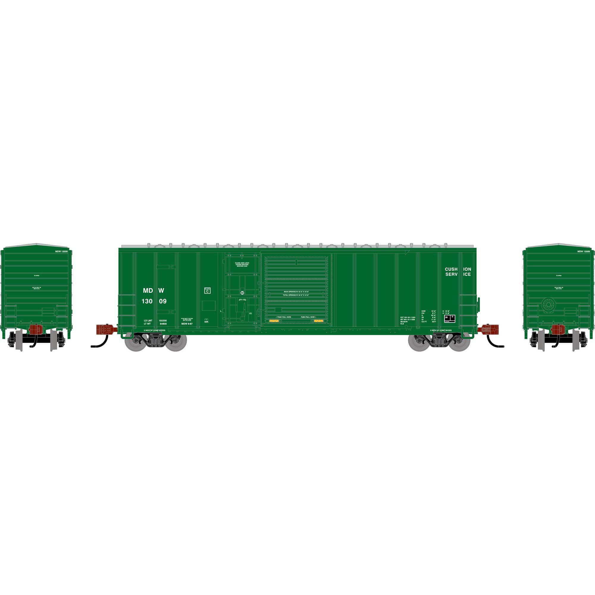 Athearn Athearn N 50' FMC 5277 Combo Door Box Car, MDW #13009