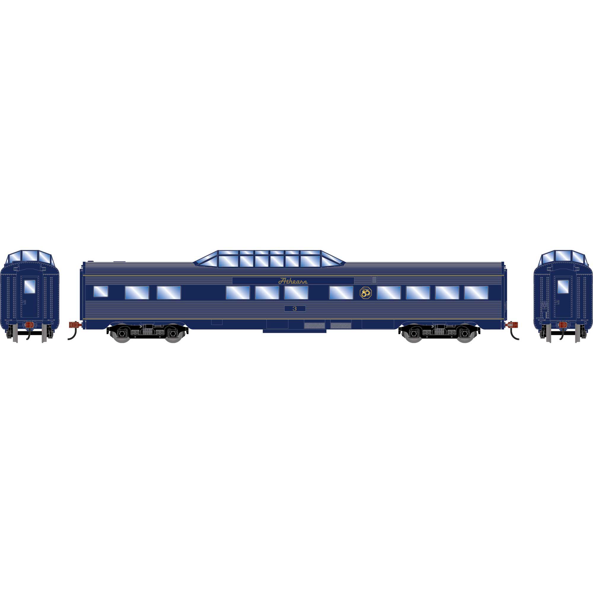 鉄道模型 ROUNDHOUSE 10-923 Roundhouse Roundhouse HO RND Streamline Dome Car, ATHX #3 80th