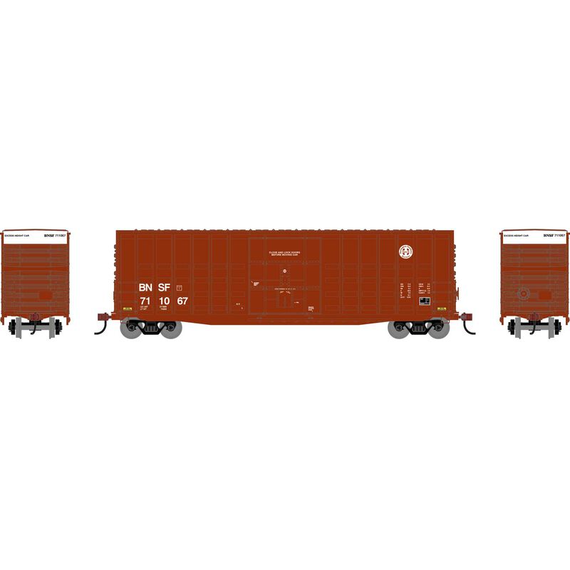 HO RND 50' Waffle High Cube Box Car BNSF #711067
