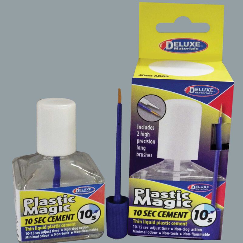 DELUXE MATERIALS Plastic Magic Cement Model Kit Glue 40ml : :  DIY & Tools