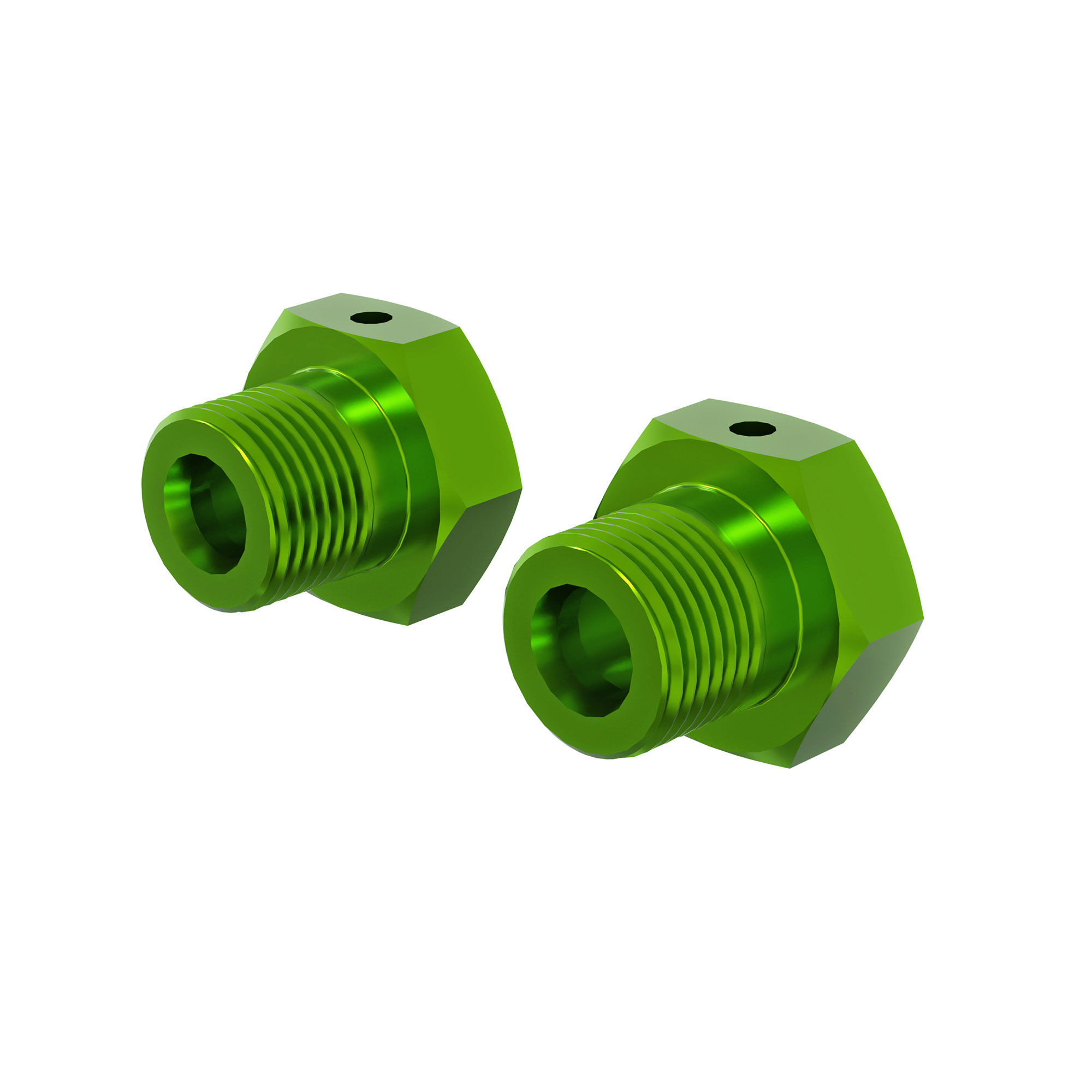 ARRMA ARRMA Wheel Hex 17mm, Anodized Aluminum (2pcs), Green